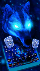 اسکرین شات برنامه Ice Wolf 3D Keyboard Theme 2
