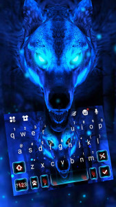 اسکرین شات برنامه Ice Wolf 3D Keyboard Theme 1