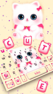 اسکرین شات برنامه Kawaii Kitty Cute Cat Keyboard Theme 2