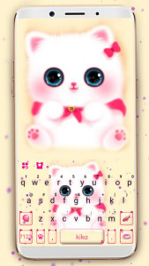 اسکرین شات برنامه Kawaii Kitty Cute Cat Keyboard Theme 1