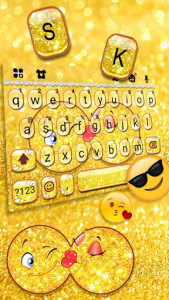 اسکرین شات برنامه Kiss Emoji Keyboard Theme 1