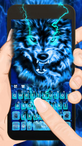 اسکرین شات برنامه Lightning Wolf Keyboard Theme 1