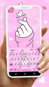 اسکرین شات برنامه Love Pink Heart Keyboard Theme 2