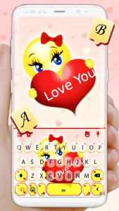 اسکرین شات برنامه Love You Emoji Keyboard Theme 1