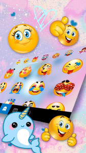 اسکرین شات برنامه Lovely Unicorn Whale Theme 3