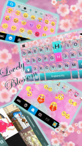 اسکرین شات برنامه Lovelyblossoms Keyboard Theme 1