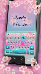 اسکرین شات برنامه Lovelyblossoms Keyboard Theme 3