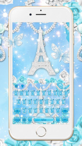 اسکرین شات برنامه Lux Butterfly Tower diamond Keyboard - Lux Theme 1