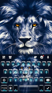 اسکرین شات برنامه Majestic Lion Keyboard Theme 5