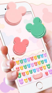 اسکرین شات برنامه Tasty Mickey Macaroon Keyboard 1