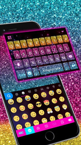 اسکرین شات برنامه Color Glitter Keyboard 1
