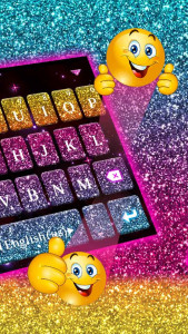 اسکرین شات برنامه Color Glitter Keyboard 3