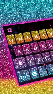 اسکرین شات برنامه Color Glitter Keyboard 2