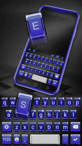 اسکرین شات برنامه 3d Blue Tech Keyboard Theme 2
