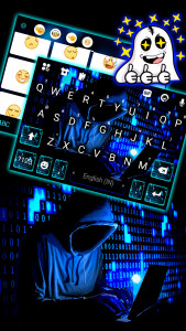 اسکرین شات برنامه Neon Blue Hacker Keyboard Back 4