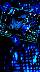 اسکرین شات برنامه Neon Blue Hacker Keyboard Back 2