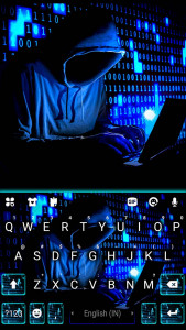 اسکرین شات برنامه Neon Blue Hacker Keyboard Back 5