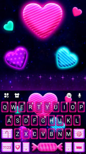 اسکرین شات برنامه Neon Candy Hearts Theme 5