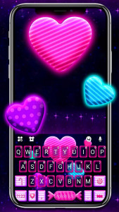 اسکرین شات برنامه Neon Candy Hearts Theme 1
