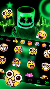 اسکرین شات 3 برنامه Neon Dj Cool Man Keyboard Theme