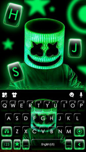 اسکرین شات برنامه Neon Dj Cool Man Keyboard Theme 5