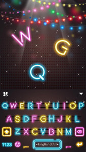 اسکرین شات برنامه Neon Glow Lights Keyboard Background 5