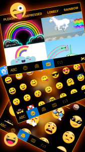 اسکرین شات 4 برنامه Neon Gold Tiger Keyboard Theme