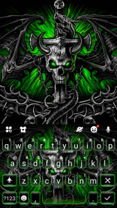 اسکرین شات برنامه Neon Gothic Skull Keyboard The 5