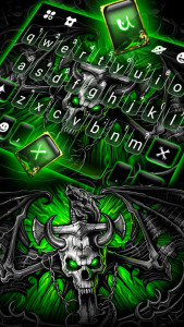 اسکرین شات برنامه Neon Gothic Skull Keyboard The 2