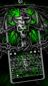 اسکرین شات برنامه Neon Gothic Skull Keyboard The 1