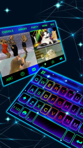 اسکرین شات 4 برنامه Neon Led Keyboard Theme