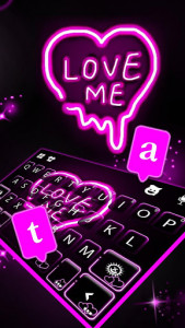اسکرین شات برنامه Neon Love Me Keyboard Theme 2