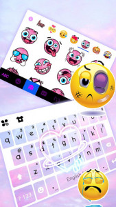اسکرین شات برنامه Neon Pastel Heart Keyboard Theme 3