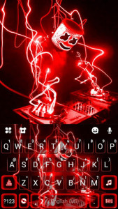 اسکرین شات برنامه Neon Red Cool Dj Keyboard Theme 5