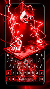 اسکرین شات برنامه Neon Red Cool Dj Keyboard Theme 1