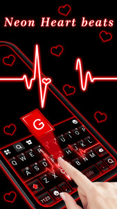 اسکرین شات 3 برنامه Neon Red Heartbeat Theme