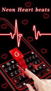 اسکرین شات برنامه Neon Red Heartbeat Theme 3