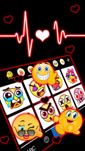 اسکرین شات 4 برنامه Neon Red Heartbeat Theme