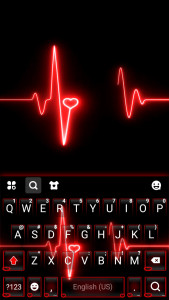 اسکرین شات 5 برنامه Neon Red Heartbeat Theme