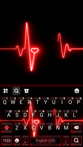 اسکرین شات برنامه Neon Red Heartbeat Theme 5