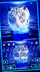 اسکرین شات برنامه Neon Tiger 2 Keyboard Background 1