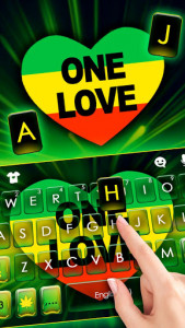 اسکرین شات برنامه One Love Reggae Keyboard Theme 2