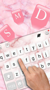 اسکرین شات برنامه Os11 Pink Marble Keyboard Theme 2