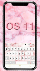 اسکرین شات برنامه Os11 Pink Marble Keyboard Theme 1
