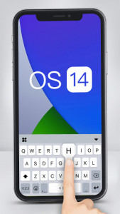 اسکرین شات برنامه OS 14 Phone Keyboard Background 1