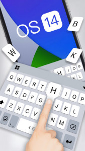 اسکرین شات برنامه OS 14 Phone Keyboard Background 2