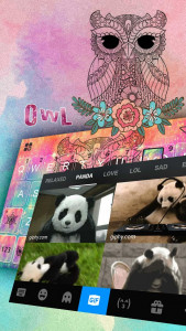 اسکرین شات برنامه Colorful Owl Keyboard Theme 4