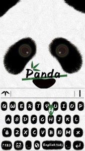 اسکرین شات برنامه Cute Panda Keyboard Theme 1
