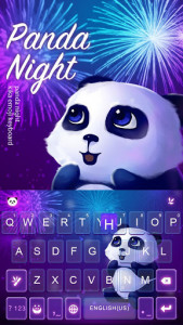 اسکرین شات برنامه Panda Night Keyboard Theme 2