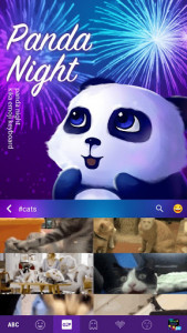 اسکرین شات برنامه Panda Night Keyboard Theme 4